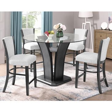 Claremont Camelia 5-Piece Counter Height Dining Set in Black, , large