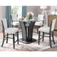 Crown Mark Camelia 5-Piece Counter Height Dining Set in Black, , large