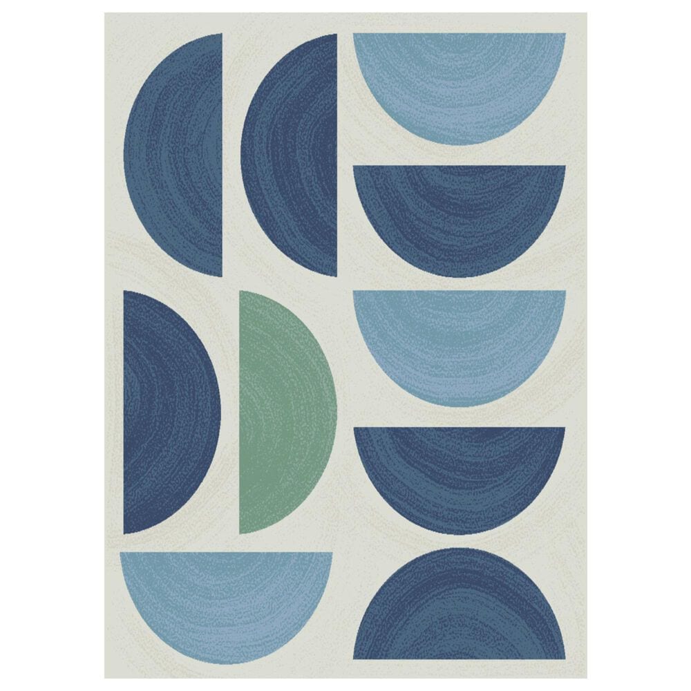 Balta Rugs Franciszka Geometric 7"10" x 10" Blue Area Rug, , large