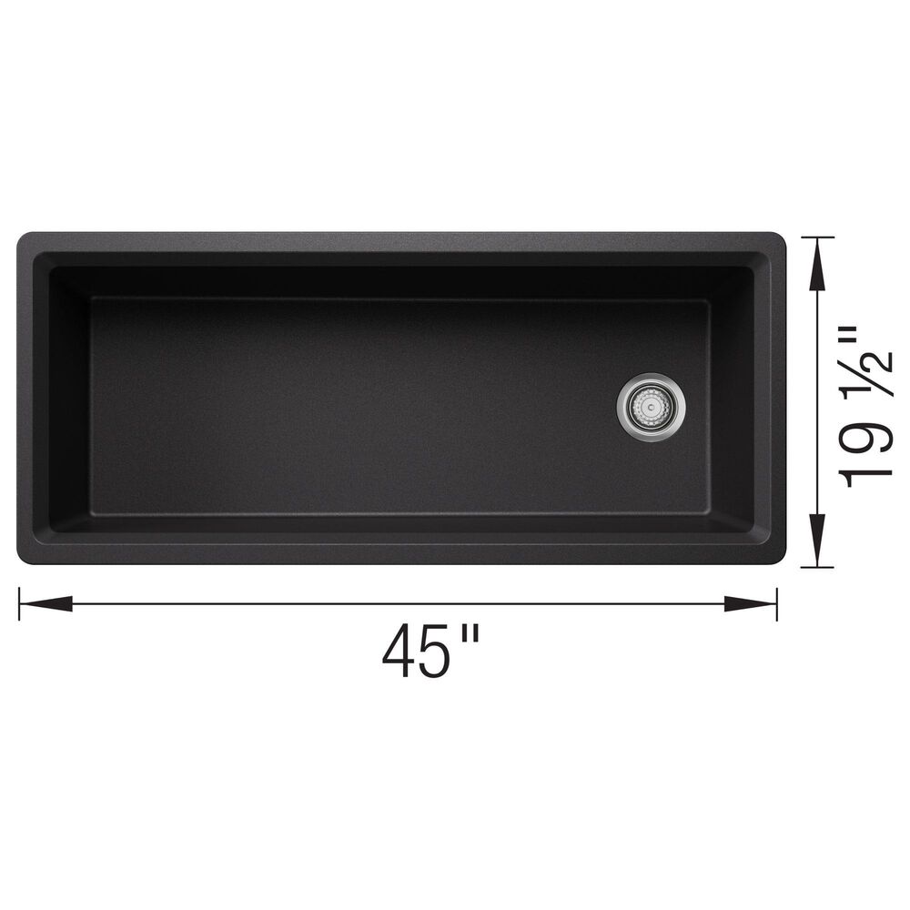 Blanco Inteos 45&quot; Undermount Single Bowl Kitchen Sink in Anthracite, , large