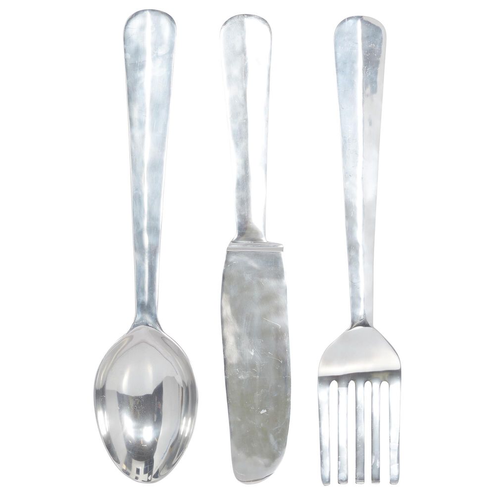 Maple and Jade Assorted Silver Wall Utensils (Set of 3), , large