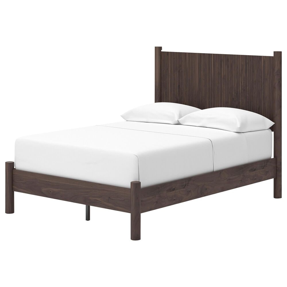 Ashley Pamytta Full Panel Platform Bed in Rich Brown, , large