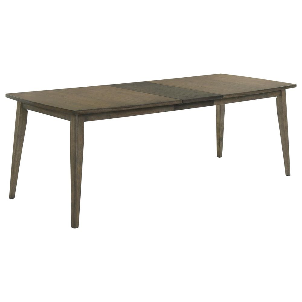 HOMLUX 88"W Rectangle Dining Table with Extension Leaf Modern in Vintage/Dark Walnut, , large
