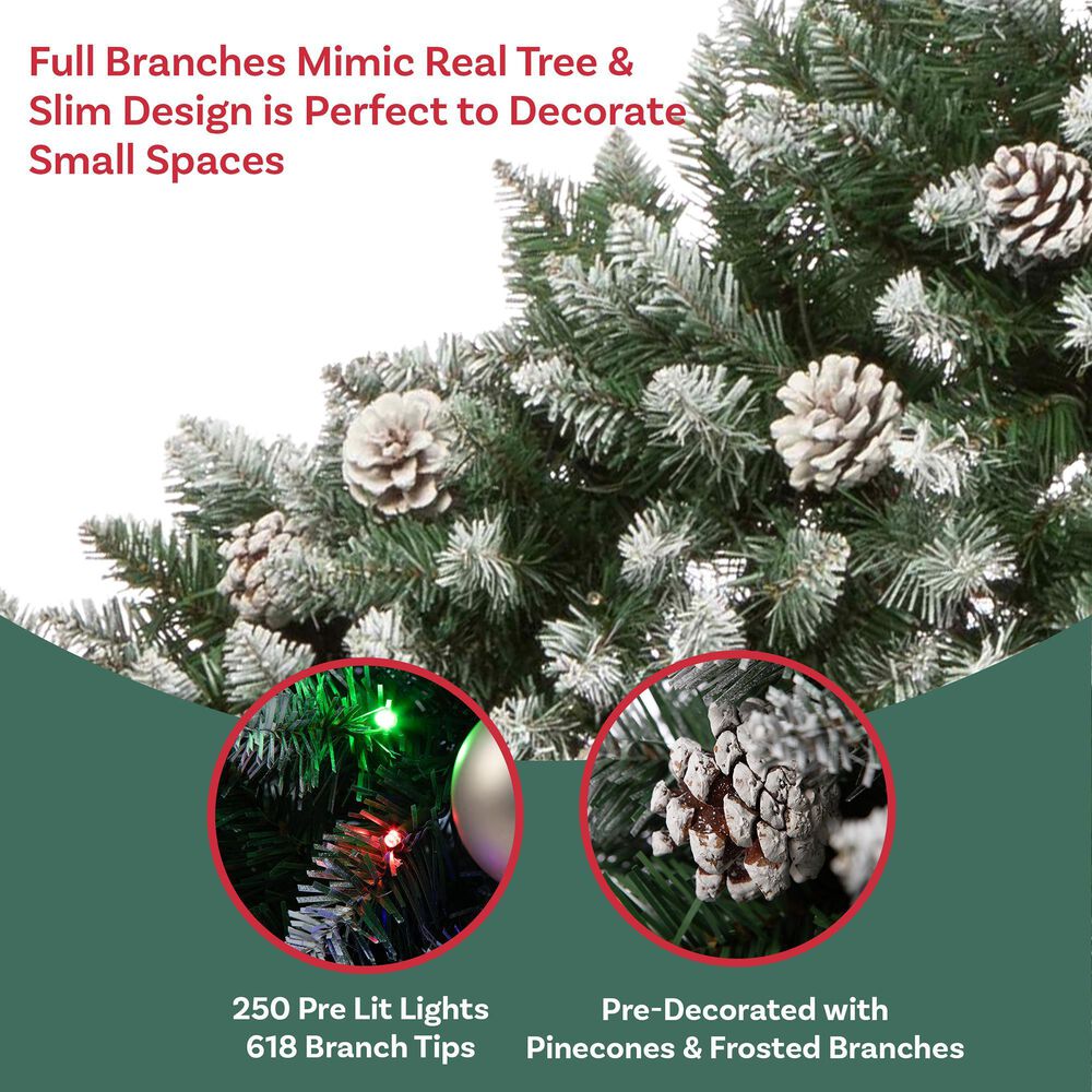 Timberlake 6 ft Christmas Tree with 250 LED Lights in Green and White, , large