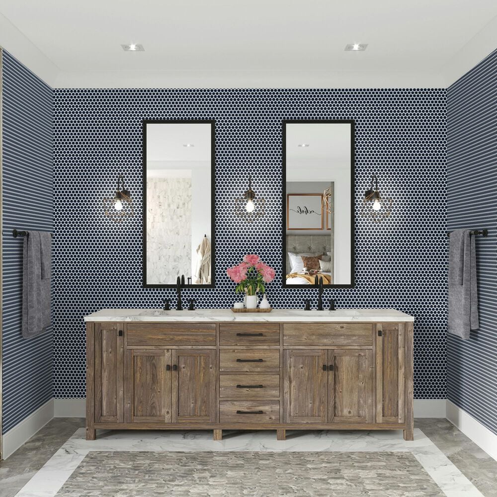 Dal-Tile Color Wheel Navy 13&#39;&#39; X 11&#39;&#39;Ceramic Mosaic Sheet, , large