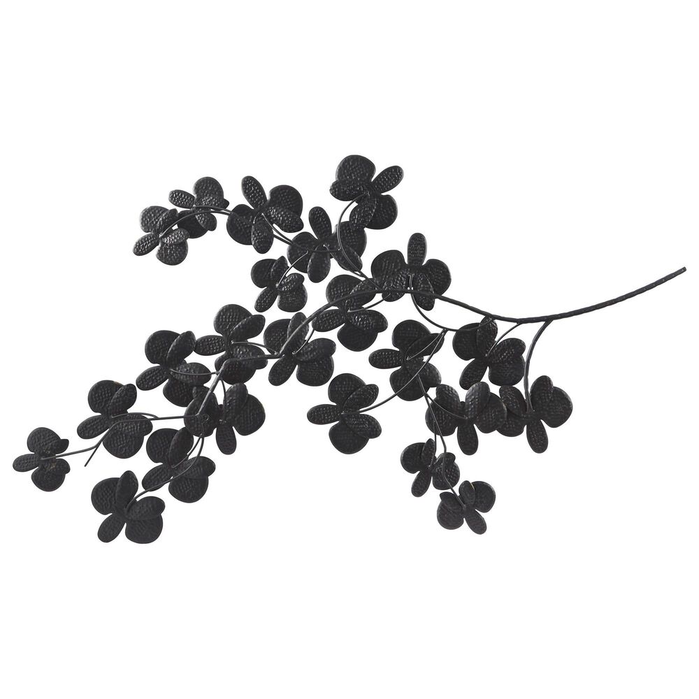Maple and Jade 60&quot; x 36&quot; Orchid Floral Wall Decor with Stem in Matte Black, , large