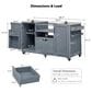 HOMLUX 67" Outdoor Kitchen Island with Stainless Steel Top in Grey, , large