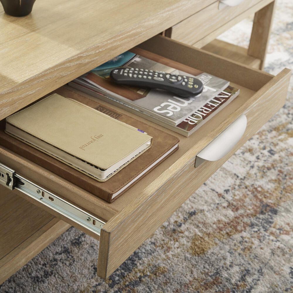 Ashley Rencott Rectangular Coffee Table in Light Brown, , large