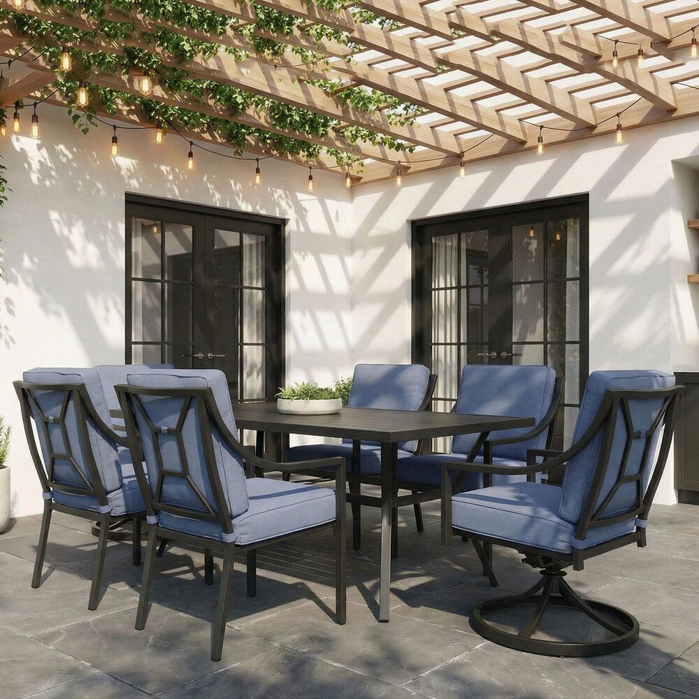 GatherCraft 7-Piece Dining Set in Splendor Denim, , large