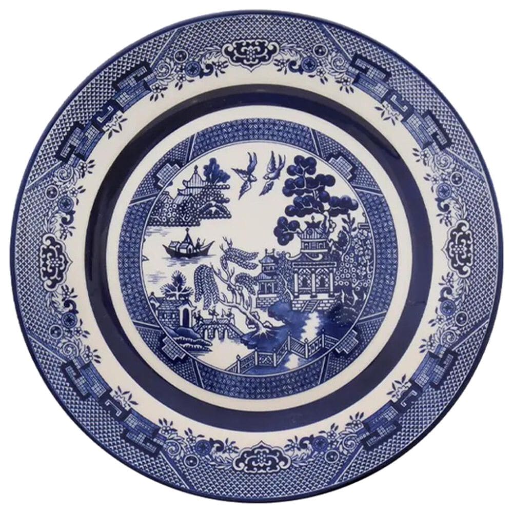 Oxford Flamingo Porcelain 20-Piece Dinnerware Set in Blue Willow, , large