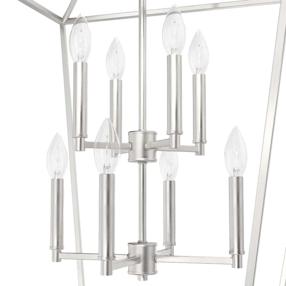 Hunter Laurel Ridge 8-Light Pendant Lantern in Brushed Nickel, , large