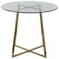 LumiSource Cosmo Round Dinette Table in Gold and Clear - Table Only, , large