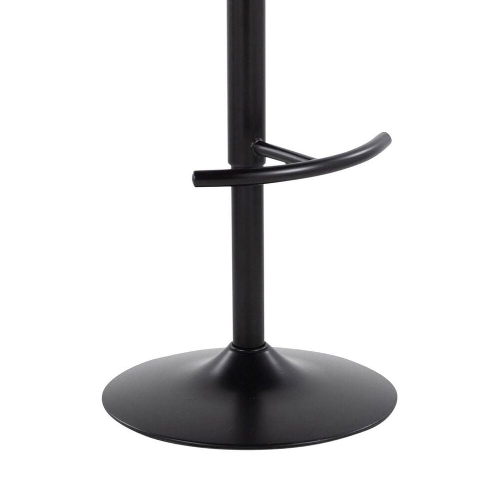 LumiSource Symphony Swivel Adjustable Bar Stool with Black Upholstery in Walnut and Black (Set of 2), , large