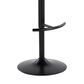 LumiSource Symphony Swivel Adjustable Bar Stool with Black Upholstery in Walnut and Black (Set of 2), , large