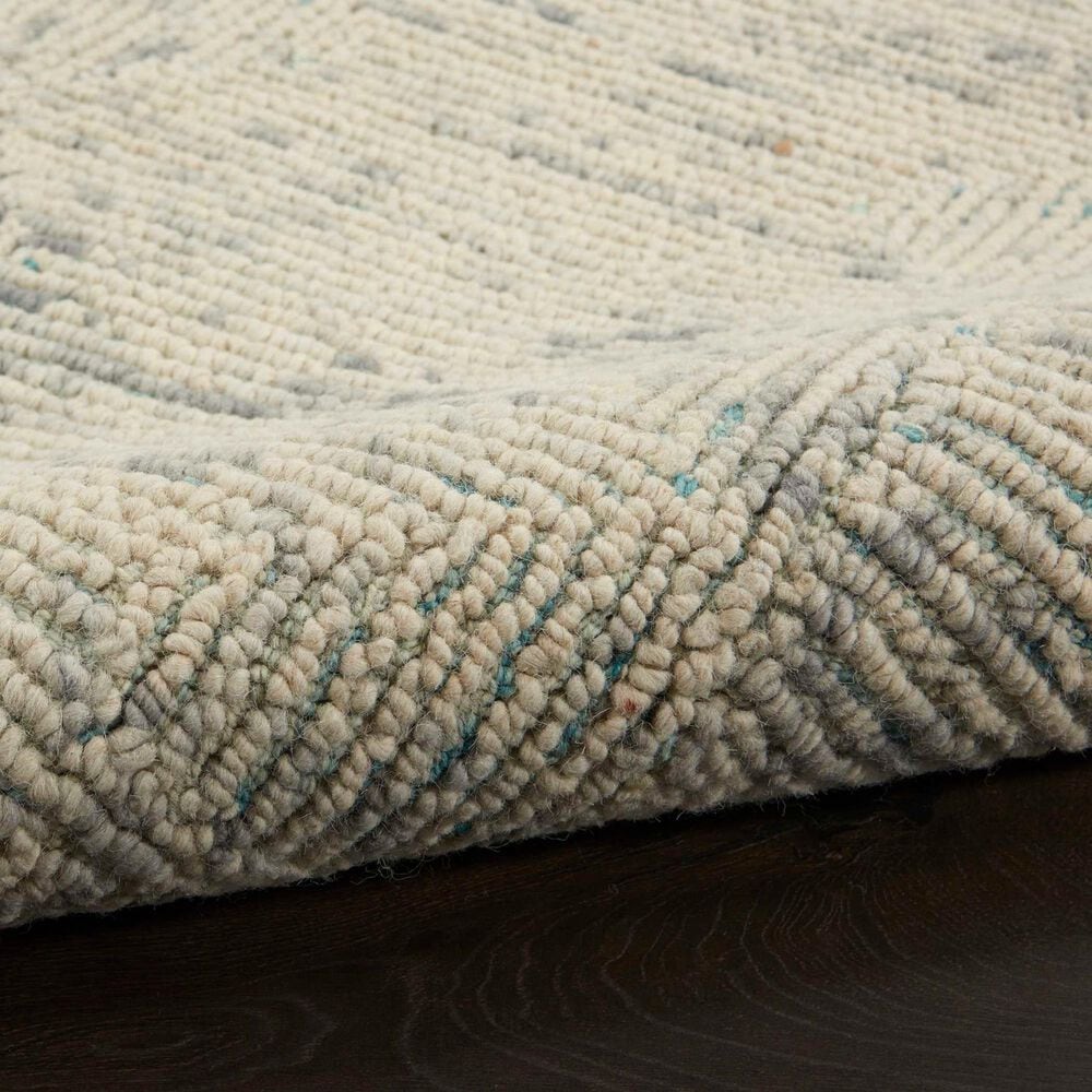 Nourison Colorado 3&#39;9&quot; x 5&#39;9&quot; Ivory, Grey and Teal Area Rug, , large