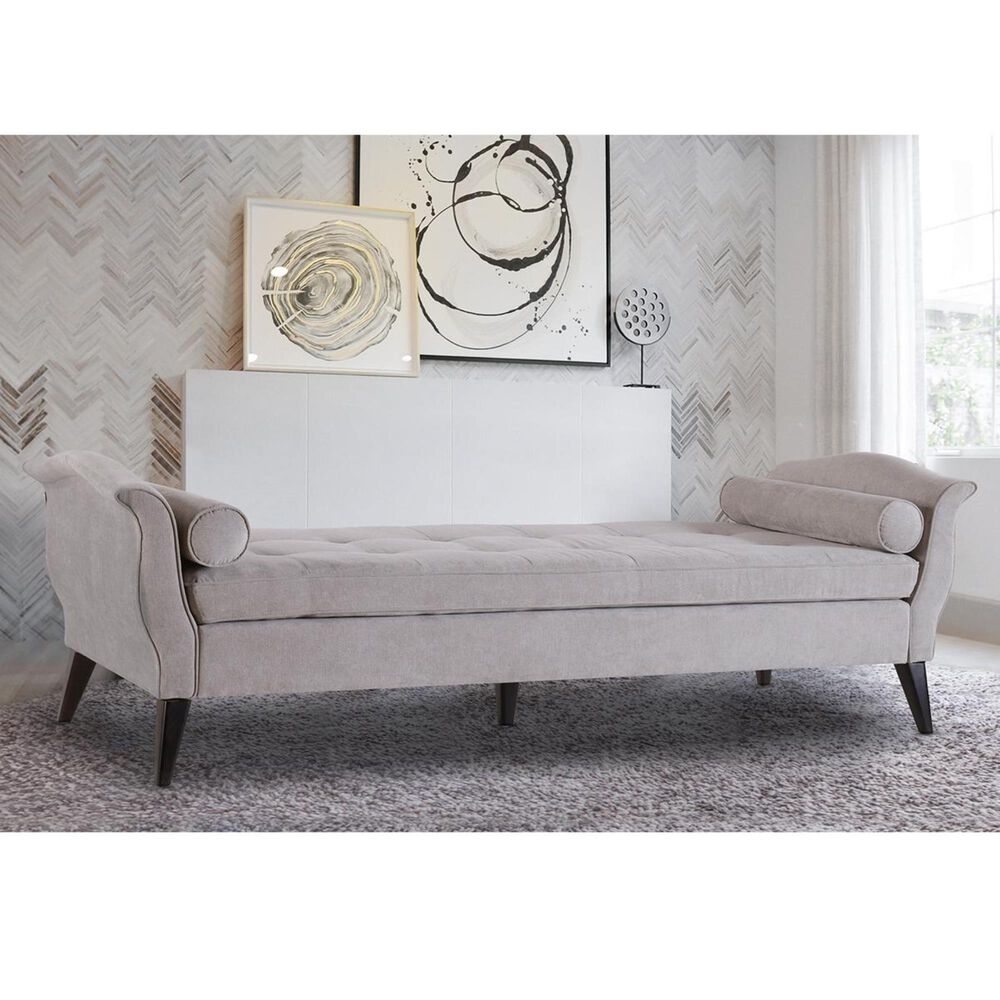 Jennifer Taylor Home Robinson Tufted Bench in Silver Grey, , large
