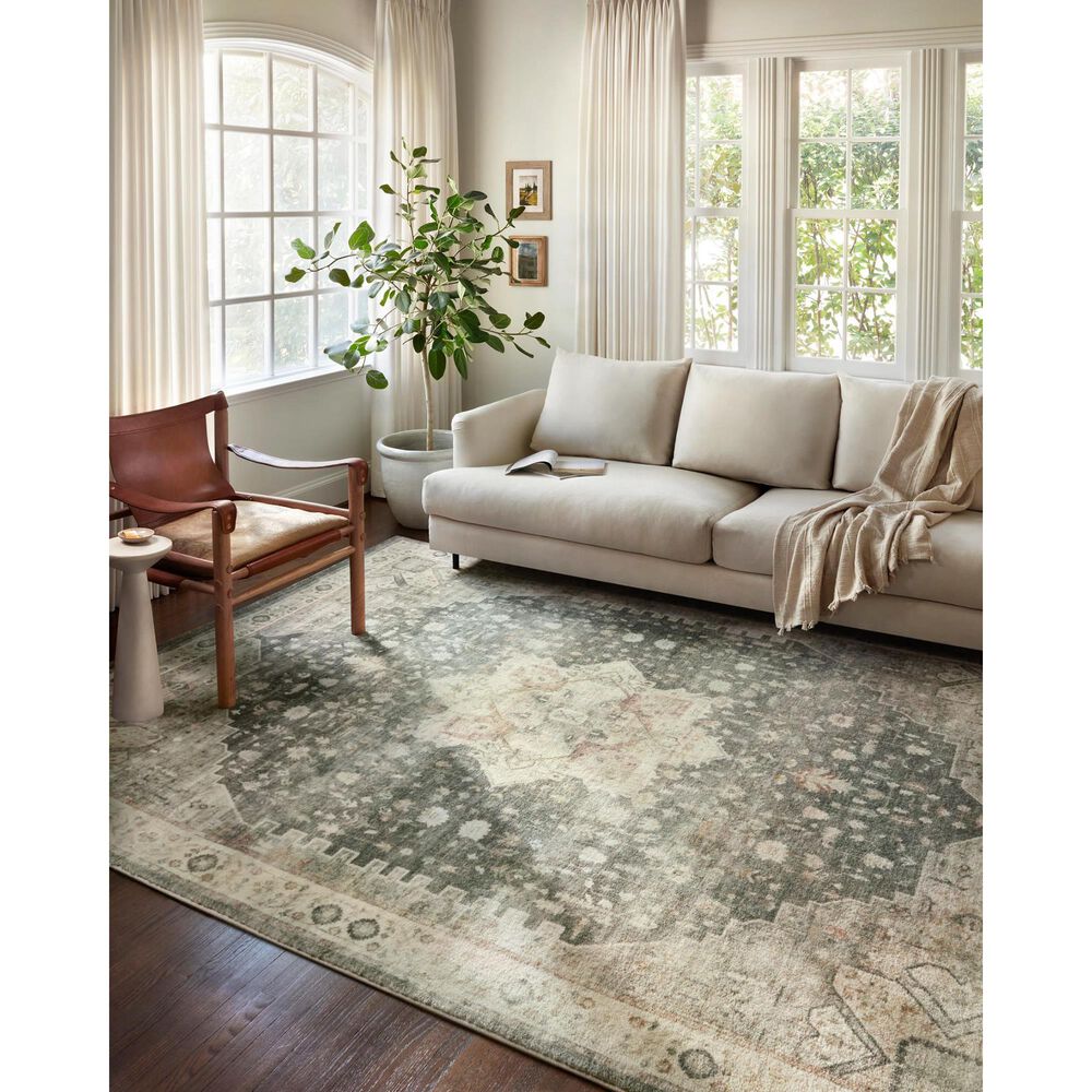 Loloi II Rosette ROS-09 3&#39;3&quot; x 5&#39;3&quot; Slate and Ivory Area Rug, , large