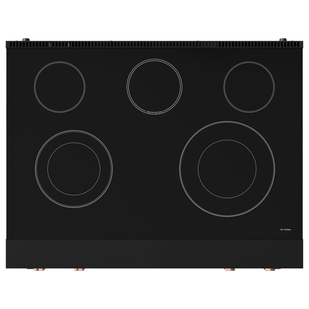 Thor Kitchen Gordon Ramsay 6 Cu. Ft. 36&quot; Professional Electric Range with Rose Gold Handle Kit in Black, , large