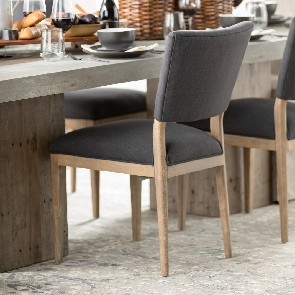 Classic Home Phillip Upholstered Dining Chair in Charcoal Gray, , large