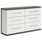 Ashley Kendanport King Upholstered Bed with Dresser, Chest, and Two Nightstands in Brown and White, , large