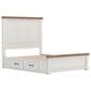 Ashley Savonport Queen Storage Panel Bed in White and Brown, , large