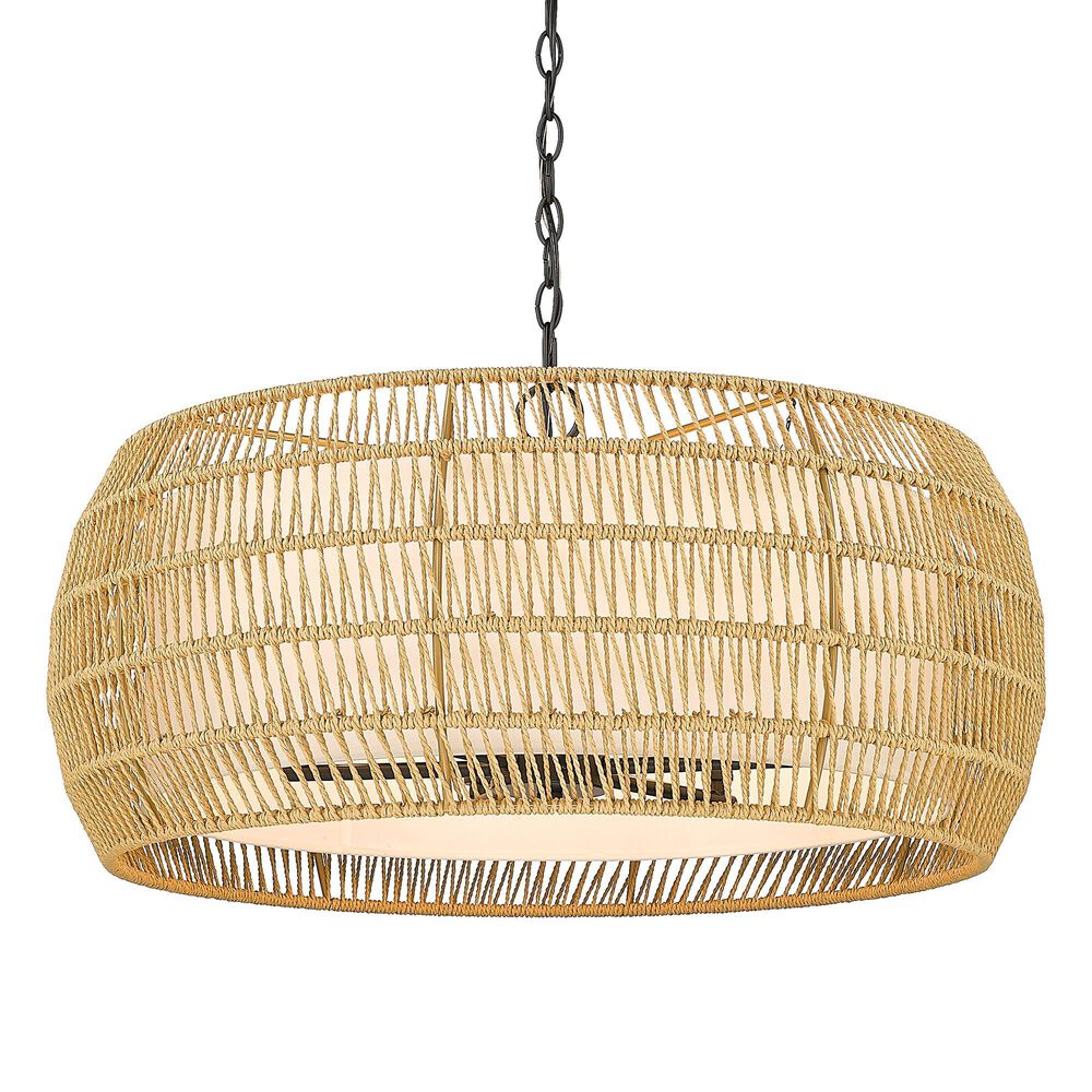 Golden Lighting Everly 6-Light Chandelier in Matte Black, , large