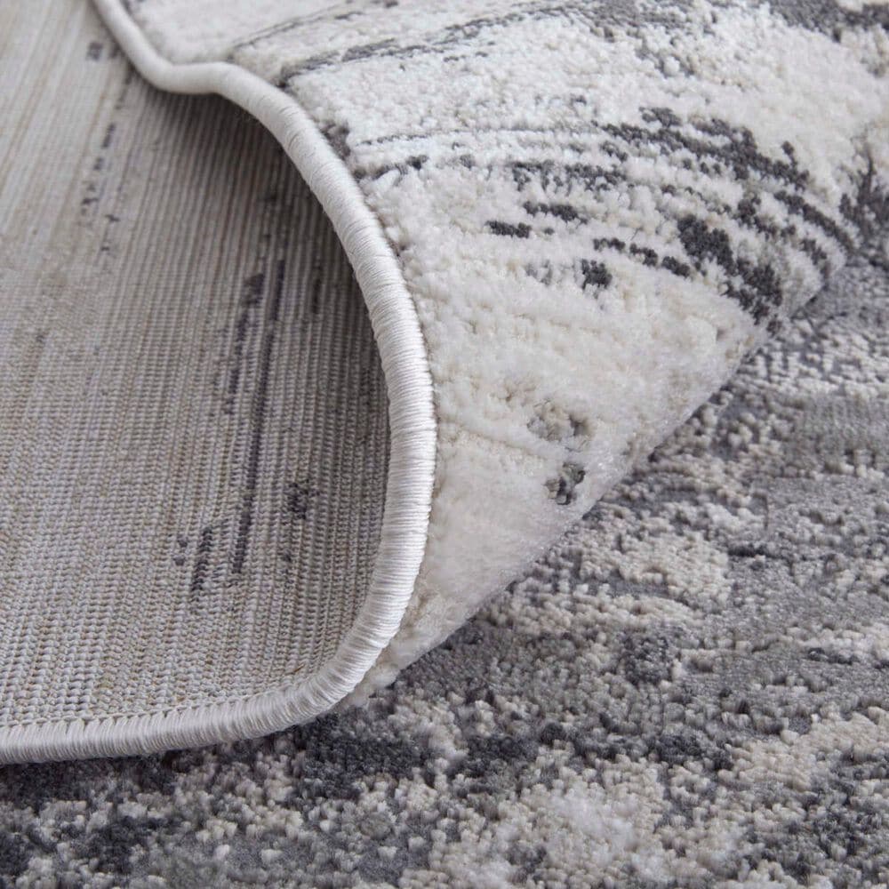 Feizy Prasad Ivory and Charcoal 10' x 13'2" Area Rug, , large