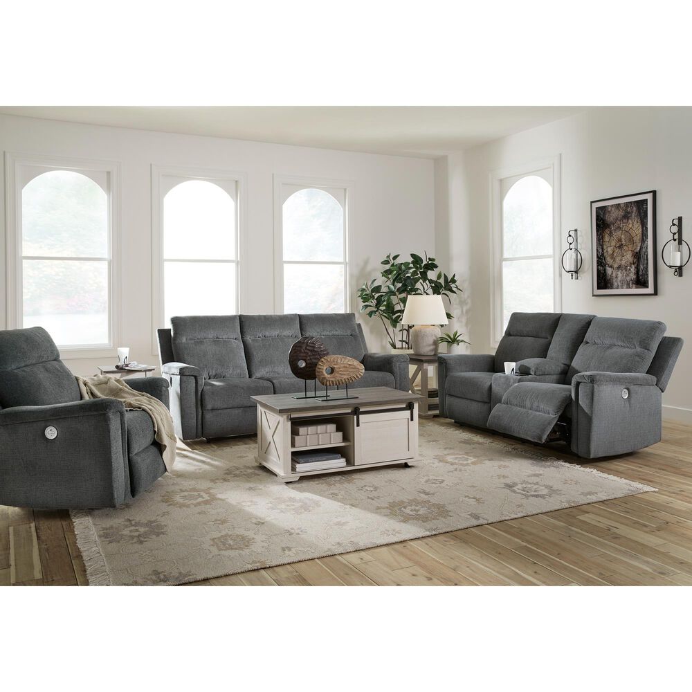 Ashley Barnsana Power Reclining Sofa in Gravel, , large