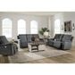 Ashley Barnsana Power Reclining Sofa in Gravel, , large