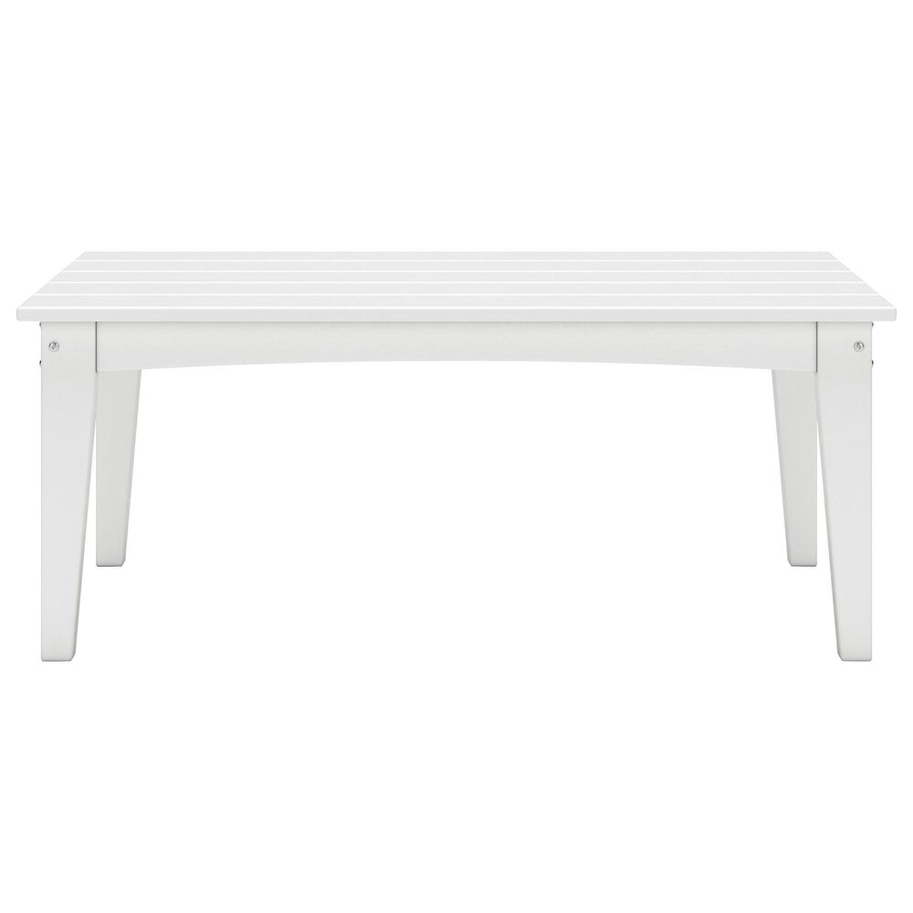 Ashley Hyland Wave Patio Rectangular Coffee Table in Bright White, , large