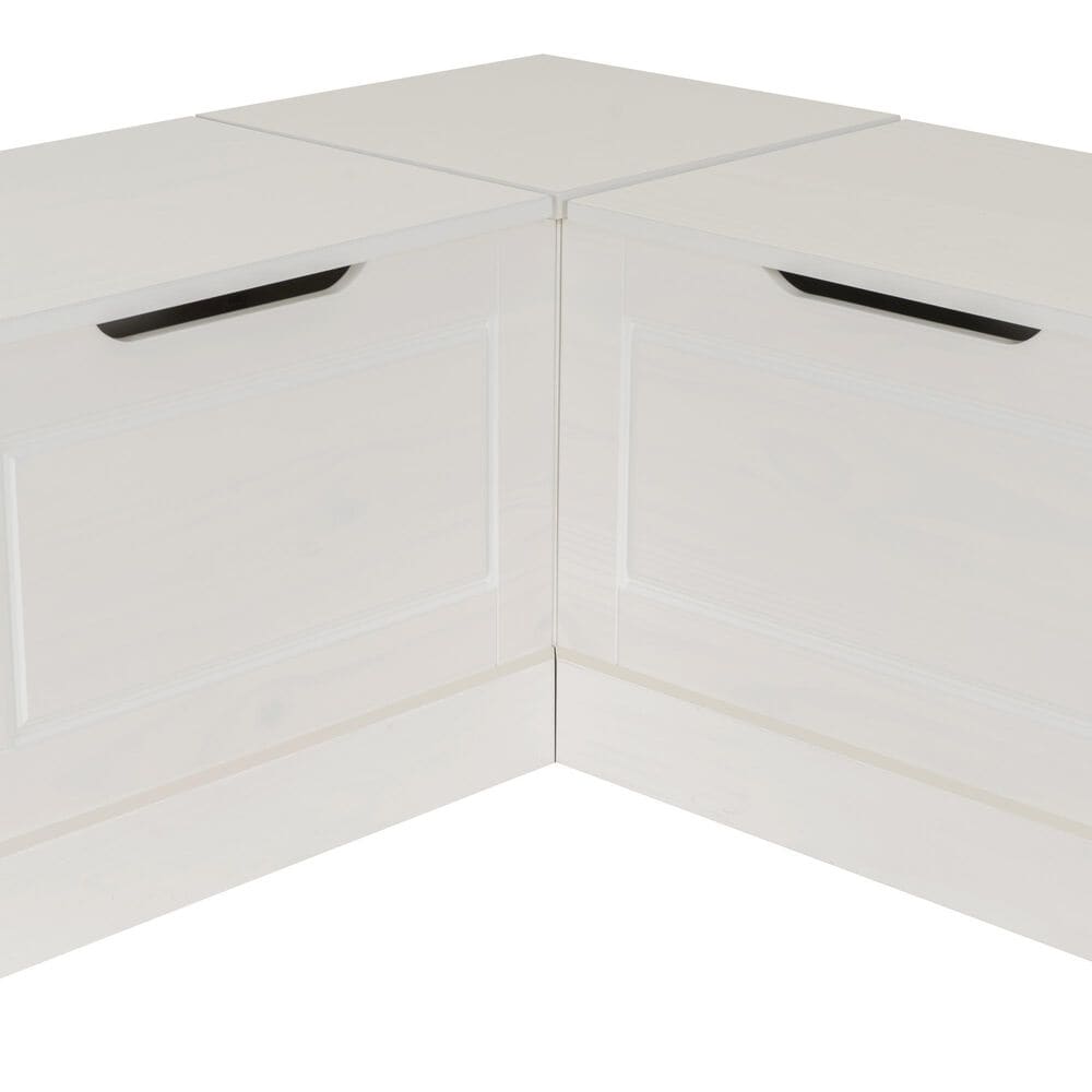 Linon Home Decor Tobin Backless Nook in White, , large