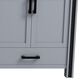 Lexora Home Ziva 80" Double Bathroom Vanity in Dark Grey with 2 cm White Quartz Top and Rectangular Sinks, , large