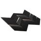 Soho Studio Giazza Portoro Black 4" x 8" on 10" x 13" Marble and Glass Mosaic Sheet, , large