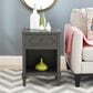 Safavieh Rosaleen Storage Side Table in Grey, , large