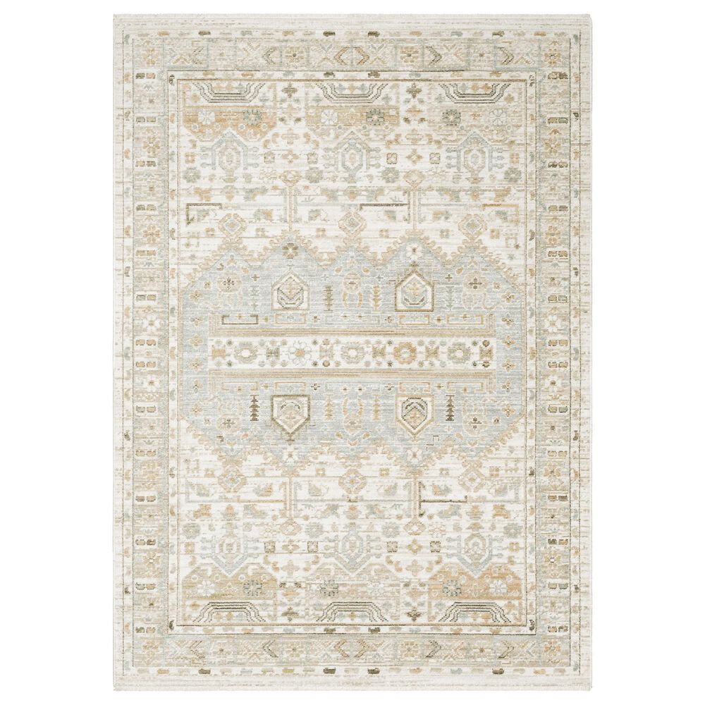 Oriental Weavers Lola LLA08 Blue and Beige 5"3" x 7"6" Area Rug, , large