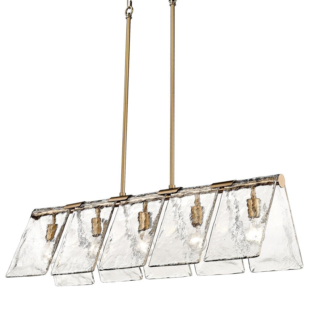 Golden Lighting Serenity 5-Light Linear Pendant in Modern Brass, , large