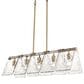 Golden Lighting Serenity 5-Light Linear Pendant in Modern Brass, , large