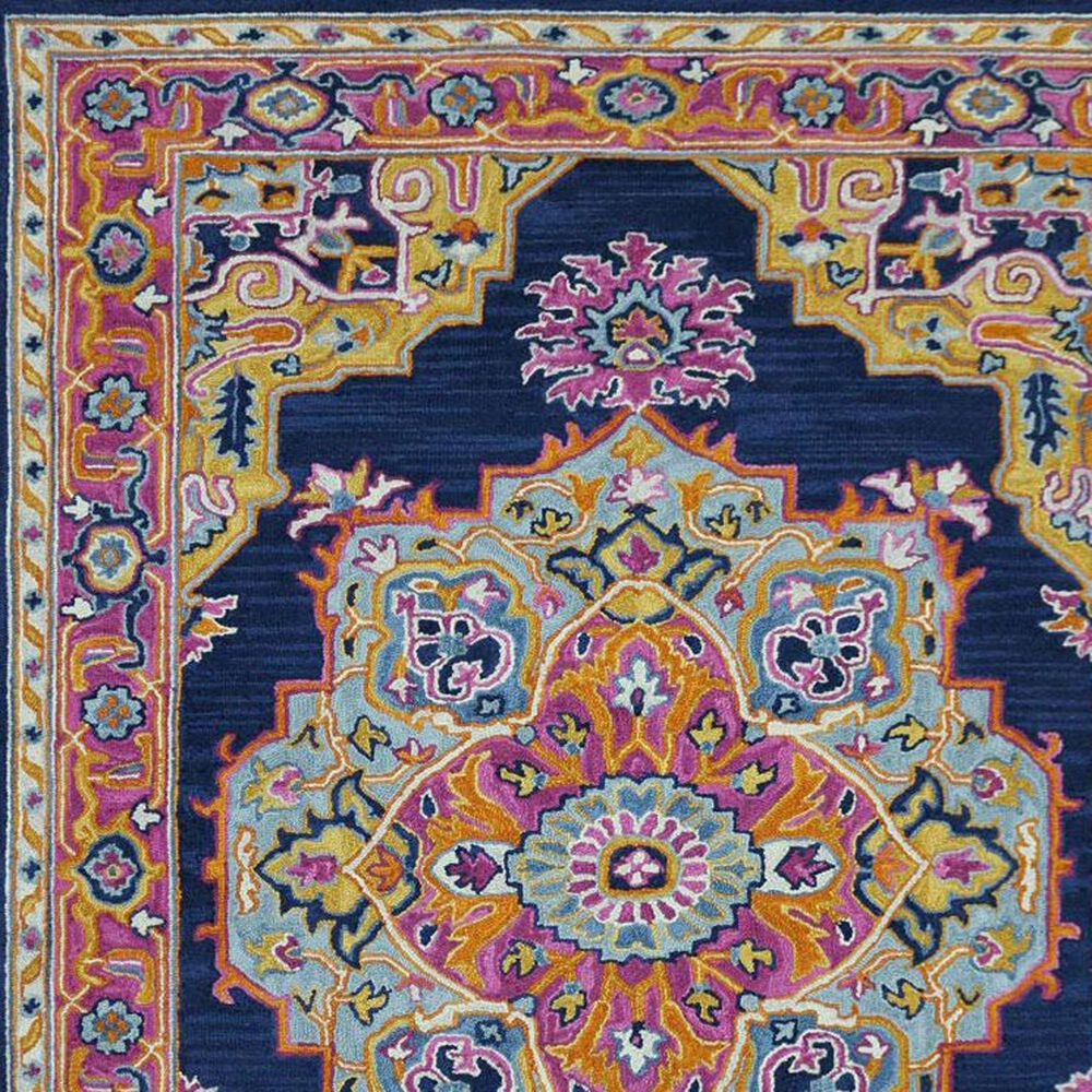 Amerr Boho 2&#39; x 3&#39; Navy and Pink Area Rug, , large