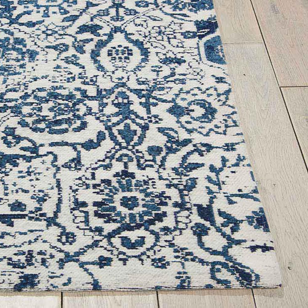 Nourison Damask 9&#39; x 12&#39; Ivory and Navy Area Rug, , large