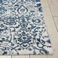 Nourison Damask 9" x 12" Ivory and Navy Area Rug, , large