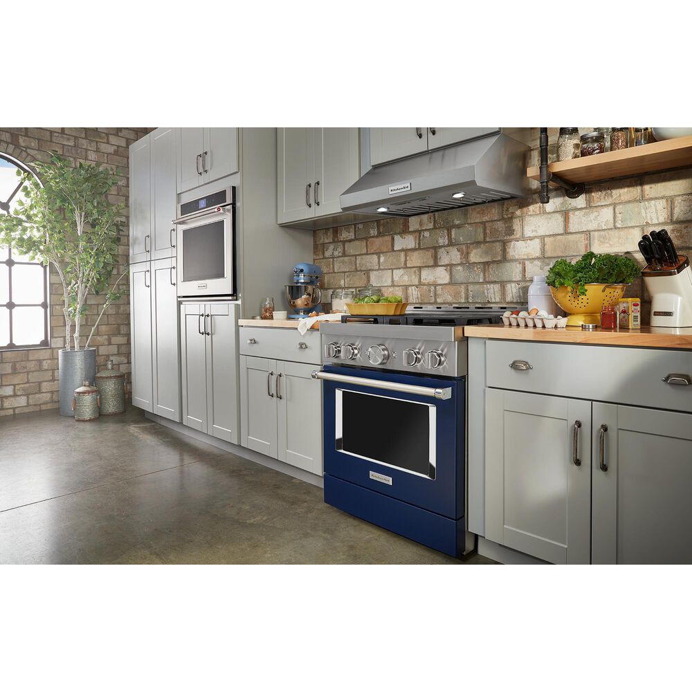 KitchenAid 4.1 Cu. Ft. Freestanding Gas Range with True Convection in Ink Blue, , large