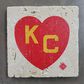 Coasterworx Llc Kansas City Monarchs Coaster with Red Heart and KC Letters in Red and Yellow, , large