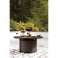 Ashley Paradise Trail Round Fire Pit Table in Medium Brown, , large