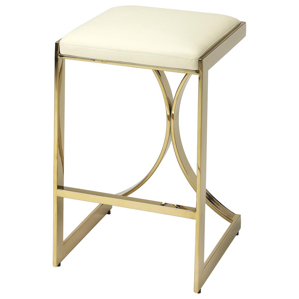 Butler Natalya Counter Stool in Polished Gold, , large