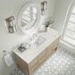 James Martin Vanities Breckenridge 60" Single Bathroom Vanity in Whitewashed Oak with 3 cm Victorian Silver Quartz Top and Rectangular Sink, , large