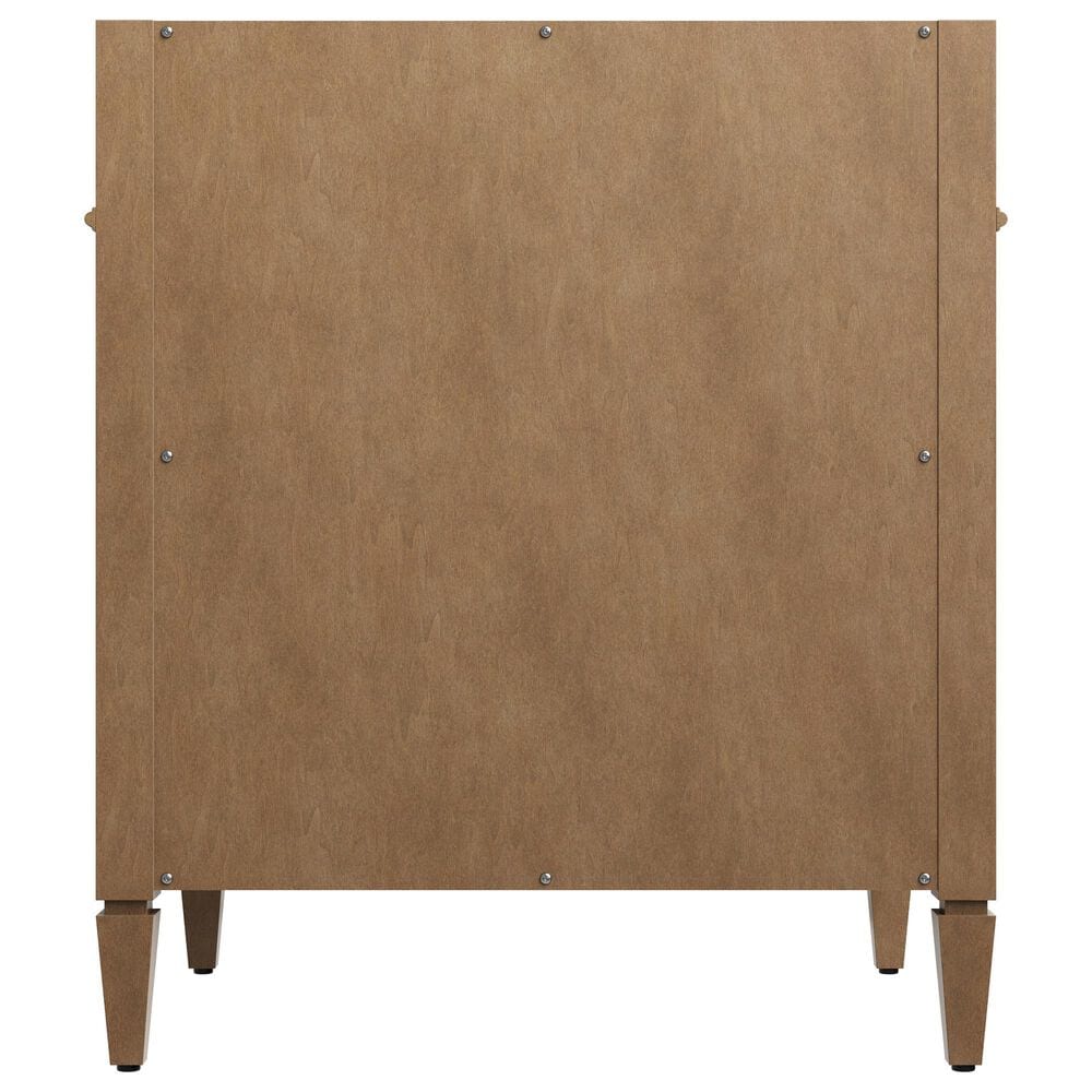 James Martin Brittany 30" Single Bathroom Vanity in Pecan with 3 cm White Zeus Silestone Top and Rectangular Sink, , large