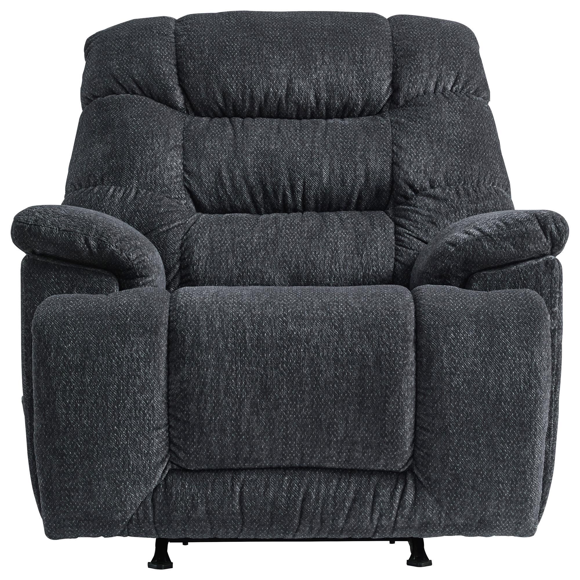 Signature Design by Ashley Bridgtrail Rocker Recliner in Charcoal NFM