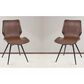 Blue River Zurich Dining Chair in Matte Black and Vintage Coffee (Set of 2), , large