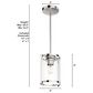 Hunter Astwood 1-Light Mini Pendant in Polished Nickel, , large