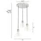 Hunter Van Nuys 3-Light Round Cluster in Brushed Nickel, , large